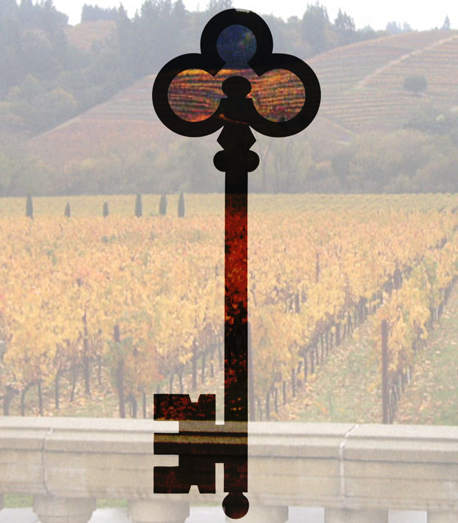 photo key and vineyard