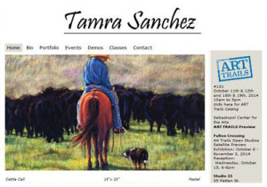 Tamra Sanchez, painting of cowboy on a horse